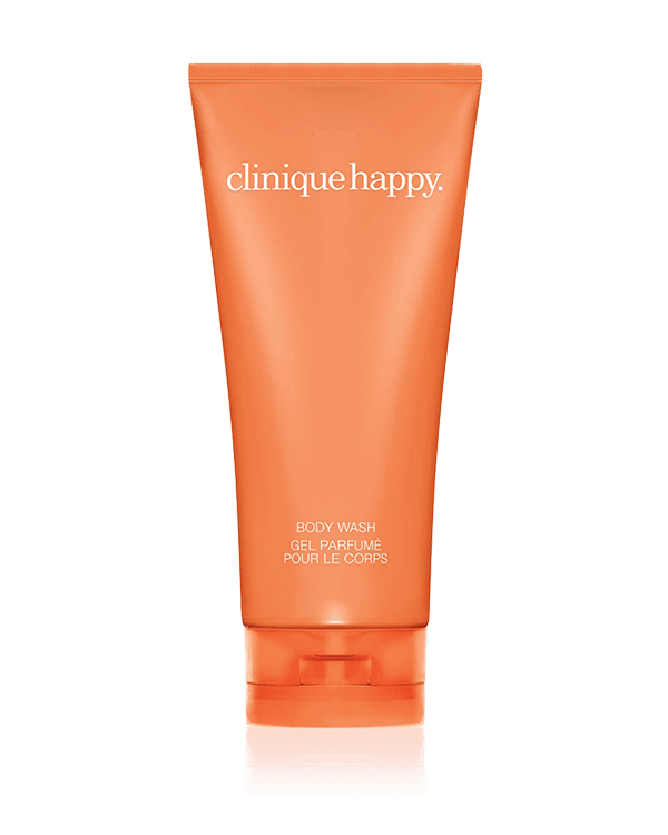 Clinique Happy™ Gel Parfumé pour le Corps, Ce gel rafraîchissant vous envoute avec son parfum sensuel d&#039;agrumes et de fleurs. Pour la douche ou le bain moussant.