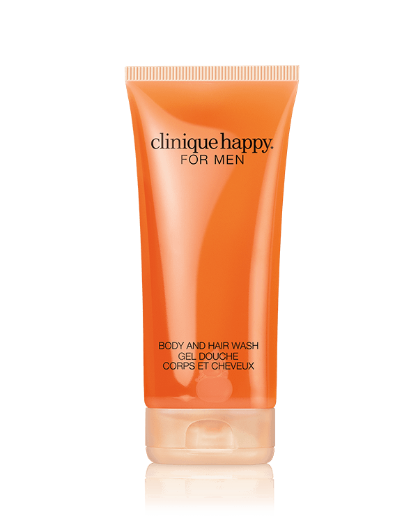 Clinique Happy for Men Gel Douche Corps et Cheveux, Gel douche moussant pour le corps à usage quotidien légèrement parfumé. Peut également s&#039;utiliser comme shampooing.