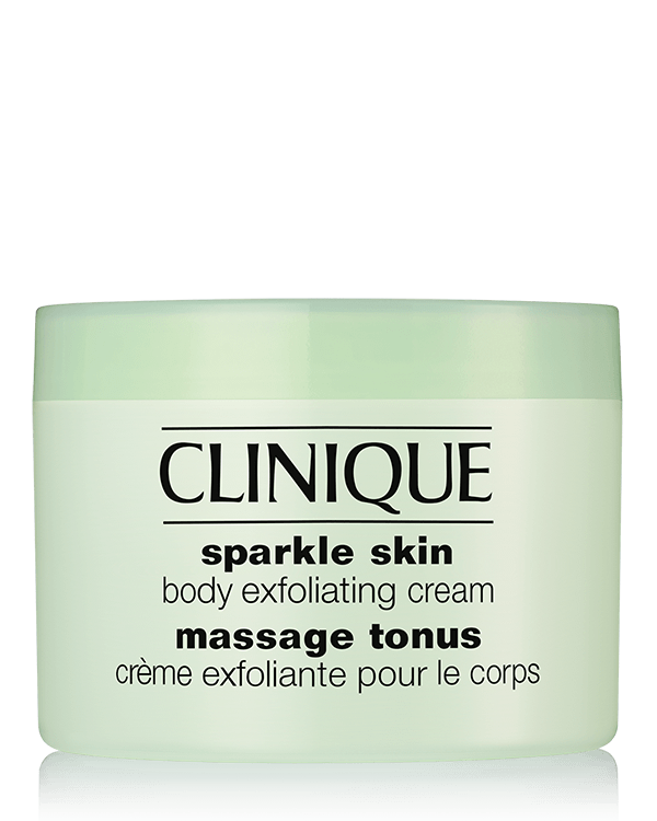 Sparkle Skin™ Massage Tonus Crème Exfoliante pour le Corps, Ce riche exfoliant gomme l&#039;aspect terne persistant et les peaux mortes. Laisse la peau lisse, comme si elle avait été polie.