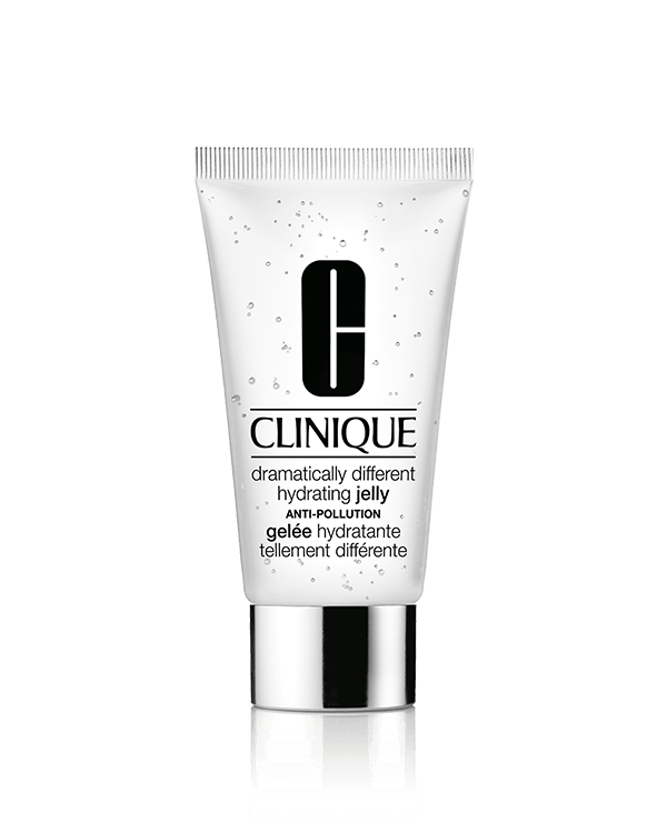 Dramatically Different™ Gelée Hydratante Anti-Pollution, Une gelée-eau incroyablement légère qui procure 24h d&#039;hydratation et une protection contre la pollution.