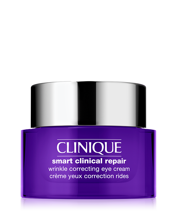 Clinique Smart Clinical Repair™ Crème Yeux Correction Rides, Cette crème anti-rides pour les yeux aide à réparer la structure de votre épiderme pour une peau visiblement plus lisse et plus jeune. 88 % des personnes interrogées affirment que le contour des yeux paraît plus jeune*.