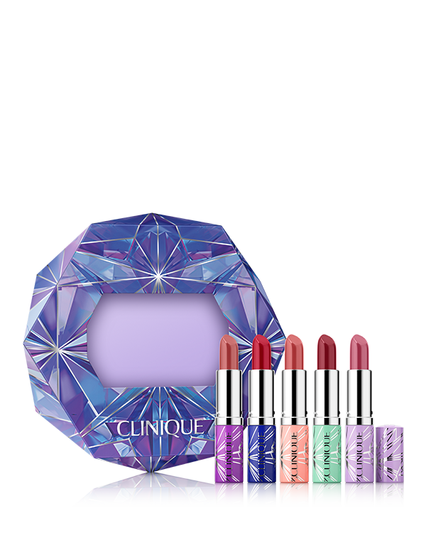 Coffret Rouge à Lèvres Clinique Pop™, Cinq Clinique PopTM pour des lèvres colorées et hydratées.