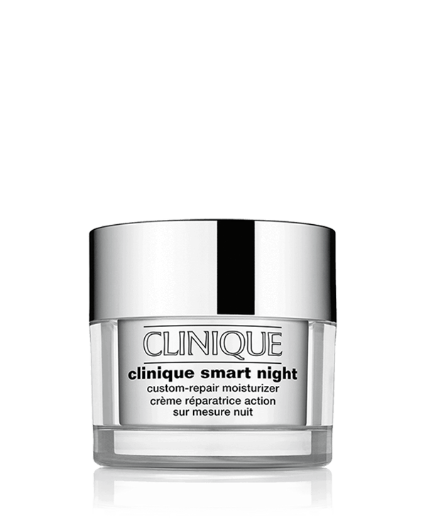 Clinique Smart Night™ Crème Réparatrice Action Sur Mesure Nuit, Notre hydratant de nuit intelligent cible tous les principaux signes du vieillissement.